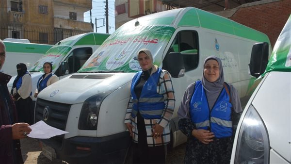 Today.. a medical convoy and an outlet selling meat at reduced prices as part of the Decent Life initiative in Beheira